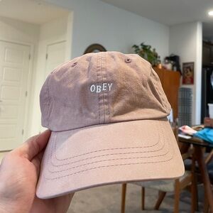 Dusty rose pink OBEY hat